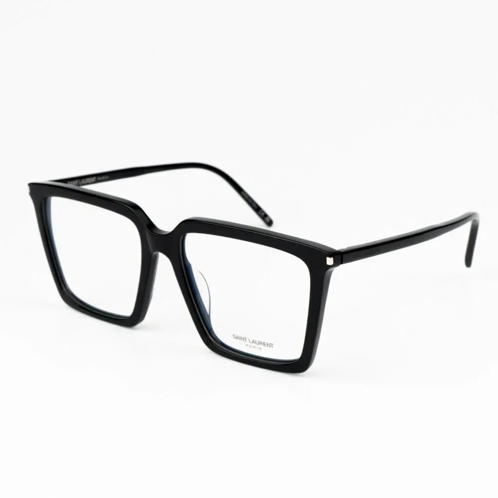 NEW Saint Laurent SL474OPT 001 Black Square Women Eyeglasses - Picture 4 of 11